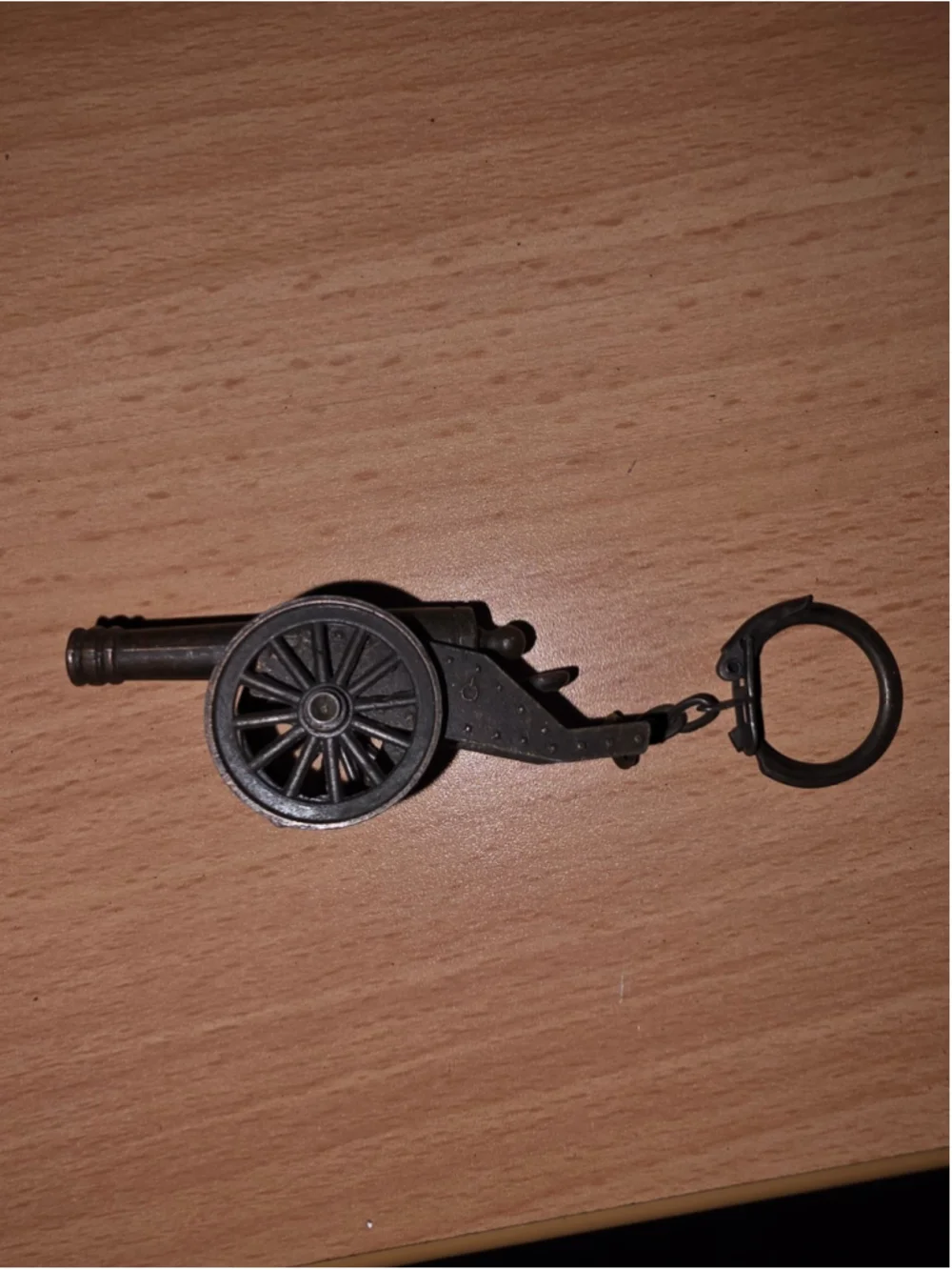 Vintage Die-Cast Miniature Cannon Keychain – Made in Hong Kong